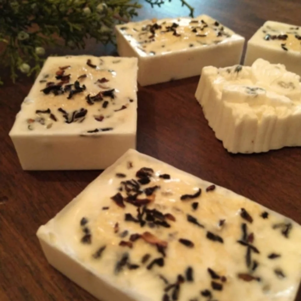Hand crafted Hibiscus Loofah Soap - Picture 1 of 1